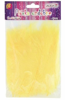 Piórka j. żółte 10-12cm op. 50szt.