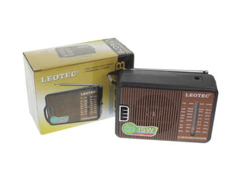 Radio przenośne LEOTEC (607-B) 15W 13x9x5 cm AE-3945 Radio przenośne LEOTEC (607-B) 15W 13x9x5 cm AE-3945