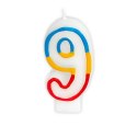 Świeczka "9" 12 szt