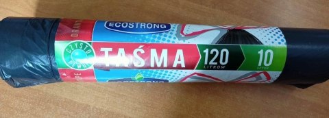 Worki na śmieci z taśmą ściągającą 120l 10szt. Worki na śmieci z taśmą ściągającą 120l 10szt.