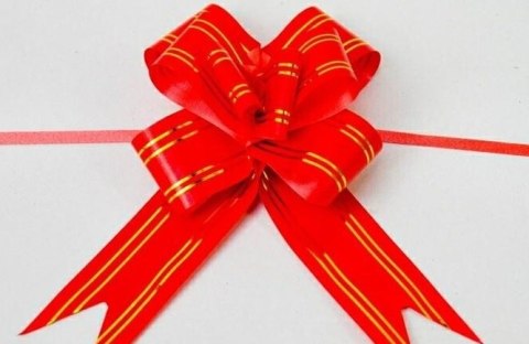 Wstążka 3x 50cm 10szt. czerwona + złoty pasek | Wst-0012 Wstążka 3x 50cm 10szt. czerwona + złoty pasek | Wst-0012