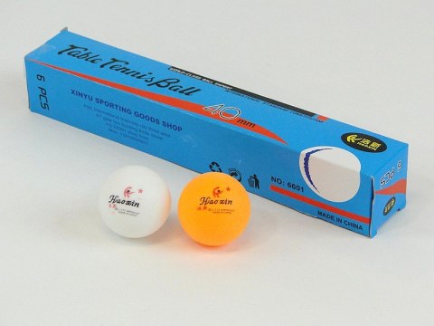 Zestaw 6 piłeczek do ping ponga 40mm Zestaw 6 piłeczek do ping ponga 40mm