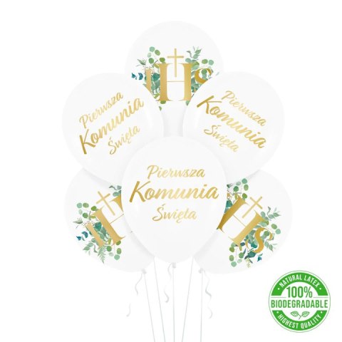 Balony Komunia Święta Eukaliptus 30 cm 6szt 127636 Balony Komunia Święta Eukaliptus 30 cm 6szt 127636