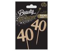 Cyfra na piku złota "40" 6 szt