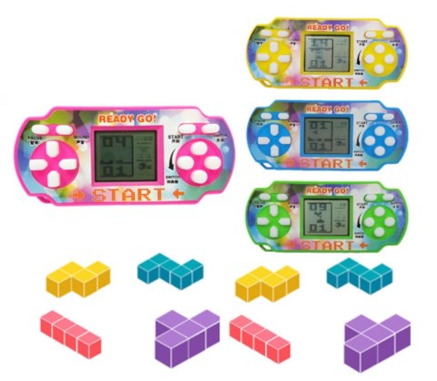 Gra RETRO konsola ręczna 9x4 cm MIX KOLOR | NT4828 Gra RETRO konsola ręczna 9x4 cm MIX KOLOR | NT4828