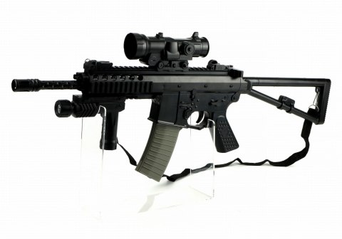 Karabin na kulki 71 cm latarka ze światłem UV + luneta KW-1977 Karabin na kulki 71 cm latarka ze światłem UV + luneta KW-1977