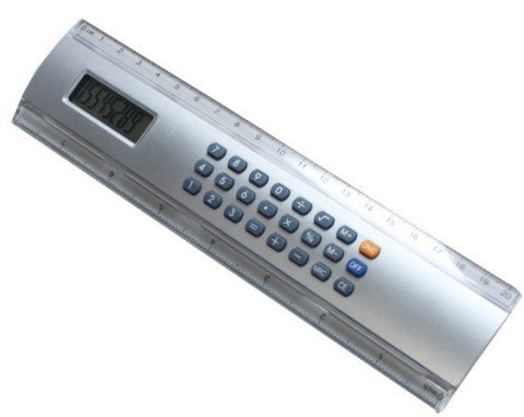 Linijka 20cm z kalkulatorem srebrna w pudEŁKU Linijka 20cm z kalkulatorem srebrna w pudEŁKU