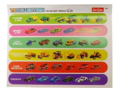 Pojazd metalowy 1:64 mix 8x4x4cm Pojazd metalowy 1:64 mix 8x4x4cm
