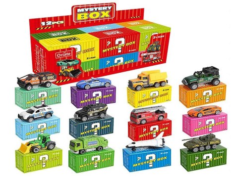 Pojazdy 12szt. metalowe 1:64 mix 8x4x4cm Pojazdy 12szt. metalowe 1:64 mix 8x4x4cm