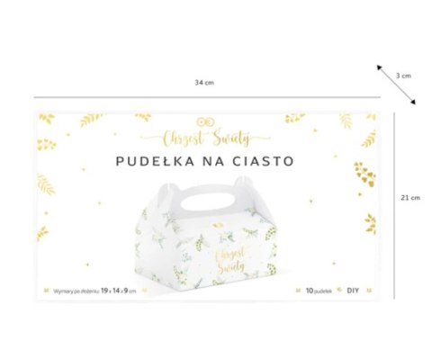 Pudełko na ciasto Chrzest 10szt. DIY Pudełko na ciasto Chrzest 10szt. DIY
