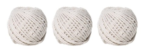 Sznurek biały 3mm x 20m 3szt SB-3151 Sznurek biały 3mm x 20m 3szt SB-3151
