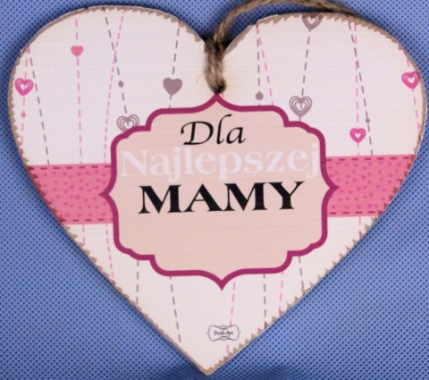 Tabliczka serce wiszące "Dla najlepszej Mamy" Tabliczka serce wiszące "Dla najlepszej Mamy"