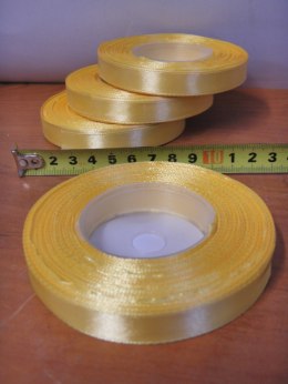 Wstążka satynowa 12mmx32m ŻÓŁTA 4szt.