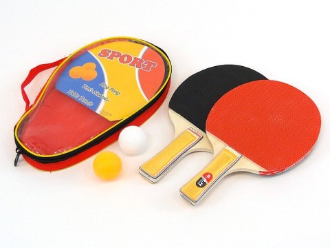 Zestaw do ping ponga z 2 piłeczkami w pokrowcu 27x16x4cm Zestaw do ping ponga z 2 piłeczkami w pokrowcu 27x16x4cm