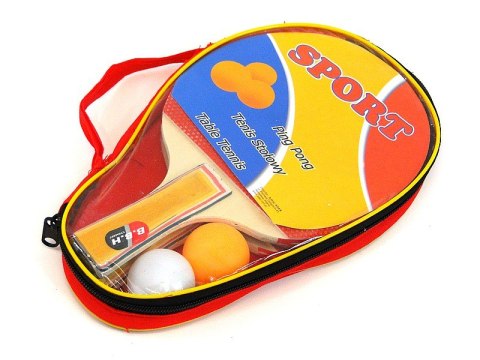 Zestaw do ping ponga z 2 piłeczkami w pokrowcu 27x16x4cm Zestaw do ping ponga z 2 piłeczkami w pokrowcu 27x16x4cm