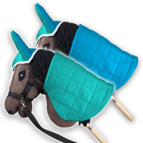 Derka dwustronna i nauszniki Skippi dla Hobby Horse - mięta i niebieski Derka dwustronna i nauszniki Skippi dla Hobby Horse - mięta i niebieski