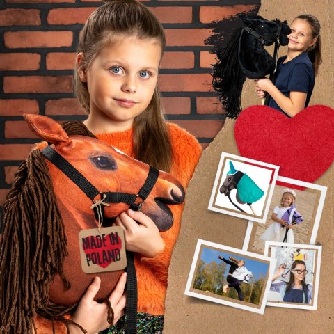 Hobby Horse Skippi bursztyn - koń na patyku kiju dla dziecka - A3 kantar Hobby Horse Skippi bursztyn - koń na patyku kiju dla dziecka - A3 kantar