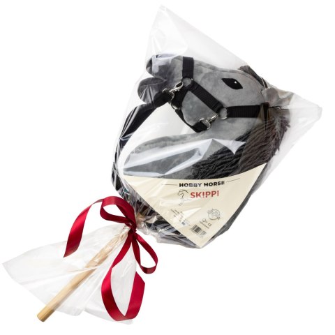 Hobby Horse Skippi - koń na kiju - Szary A4 - prezent na dzień dziecka Hobby Horse Skippi - koń na kiju - Szary A4 - prezent na dzień dziecka