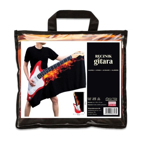 Ręcznik Gitara PLAŻOWY kąpielowy na plażę basen Ręcznik Gitara PLAŻOWY kąpielowy na plażę basen