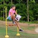 Skippi Hobby Horse - koń na kiju - różowy A5 - lekki i poręczny - kantar