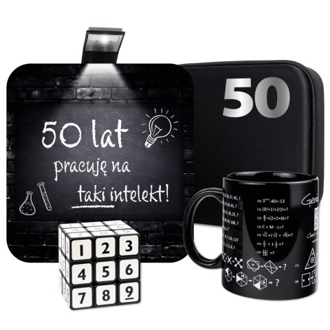Zestaw Prezentowy na 50 urodziny Geniusza - prezent dla mądrego 50 latka Zestaw Prezentowy na 50 urodziny Geniusza - prezent dla mądrego 50 latka
