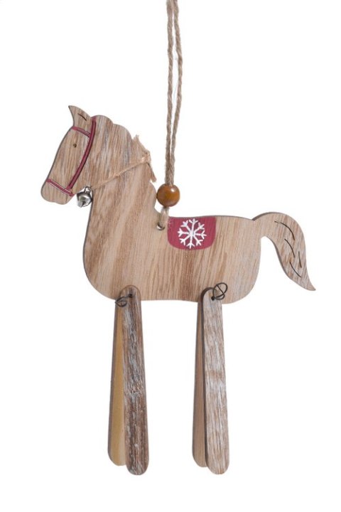 Drewniana zawieszka konik 15cm | HGM-08504 Drewniana zawieszka konik 15cm | HGM-08504