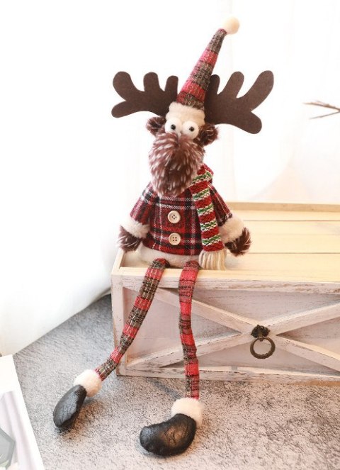 Figurka, maskotka bożonarodzeniowa RENIFER MĘSKI z miękkimi nogami 60x15 cm XGI-103 Figurka, maskotka bożonarodzeniowa RENIFER MĘSKI z miękkimi nogami 60x15 cm XGI-103