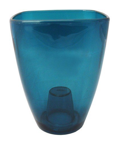 Osłonka / doniczka storczyk 15 transparent turkusowa Osłonka / doniczka storczyk 15 transparent turkusowa