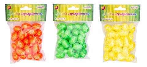 Jajka styropianowe kolorowe brokatowe Jajka styropianowe kolorowe brokatowe