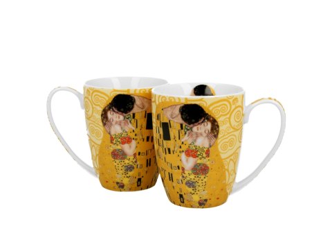 Komplet 2 kubki 350ml THE KISS ECRU by Gustav Klimt Komplet 2 kubki 350ml THE KISS ECRU by Gustav Klimt