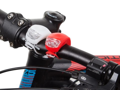 Lampki rowerowe led przód tył 2szt silikon 14050 Lampki rowerowe led przód tył 2szt silikon 14050
