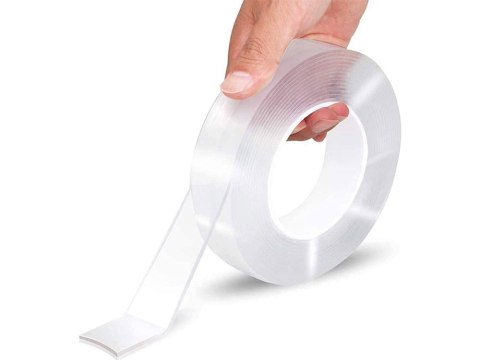Taśma dwustronna przezroczysta nano tape mocna 1m Taśma dwustronna przezroczysta nano tape mocna 1m