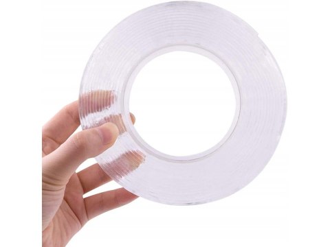 Taśma dwustronna przezroczysta nano tape mocna 1m Taśma dwustronna przezroczysta nano tape mocna 1m