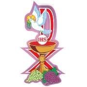 Emblemat na Boże Ciało, Komunia św. 16 x 33 cm - 10 szt Emblemat na Boże Ciało, Komunia św. 16 x 33 cm - 10 szt