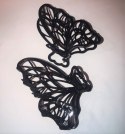Klamra czarna Motyl 12 szt