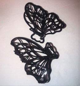 Klamra czarna Motyl 12 szt