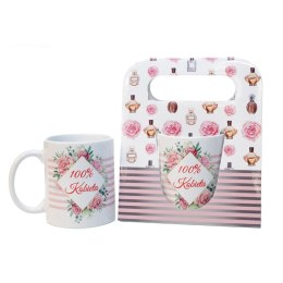 Kubek ceramiczny w ozdobnym opakowaniu