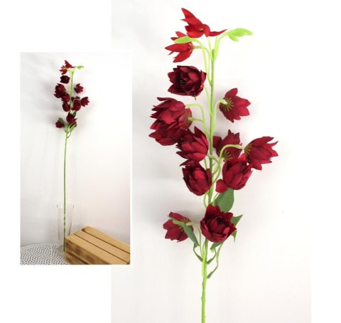 Kwiat sztuczny 4szt DZWONEK WIETRZNY bordowy 85 cm KYO-103C Kwiat sztuczny 4szt DZWONEK WIETRZNY bordowy 85 cm KYO-103C