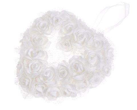 Serce białe z róż 20cm 162CAN1348-20S_01 Serce białe z róż 20cm 162CAN1348-20S_01
