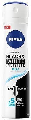 Dezodorant damski 150ml Nivea Black&White Invisible Pure Antyperspirant Dezodorant damski 150ml Nivea Black&White Invisible Pure Antyperspirant
