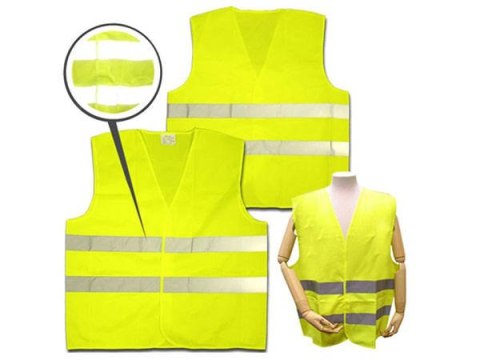 Kamizelka odblaskowa ostrzegawcza drogowa żółta XL 10002_XL Kamizelka odblaskowa ostrzegawcza drogowa żółta XL 10002_XL