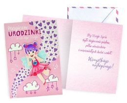 Karnet Urodziny dziecięce wróżka