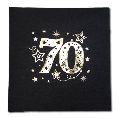 Serwetka 33x33 70-lecie (N) czarna Serwetka 33x33 70-lecie (N) czarna