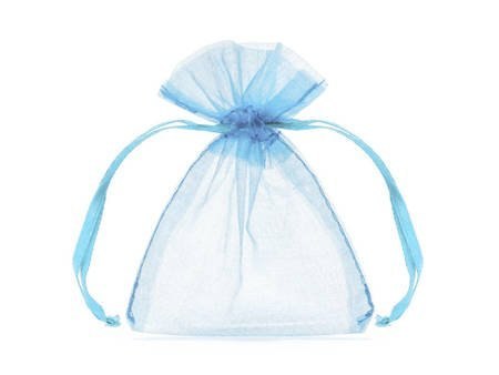 Woreczki z organzy 15 x 12 cm BŁĘKIT 12szt TORT-0032BEKIT Woreczki z organzy 15 x 12 cm BŁĘKIT 12szt TORT-0032BEKIT