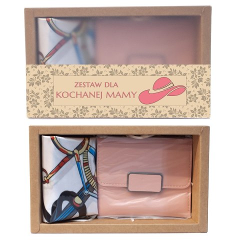 Zestaw prezentowy Dla Mamy . Portfel i apaszka w opakowaniu prezentowym. 20x12x6 cm Zestaw prezentowy Dla Mamy . Portfel i apaszka w opakowaniu prezentowym. 20x12x6 cm
