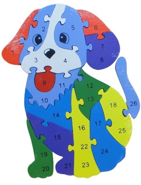 Drewniane puzzle Piesek Drewniane puzzle Piesek