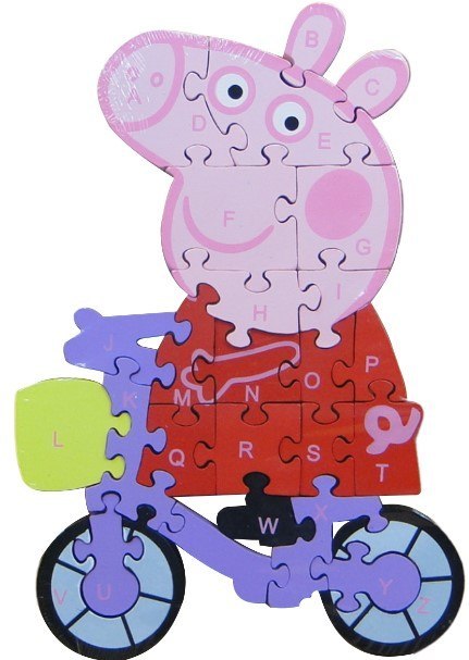 Drewniane puzzle Świnka ok.24 cm (P642B5) Drewniane puzzle Świnka ok.24 cm (P642B5)
