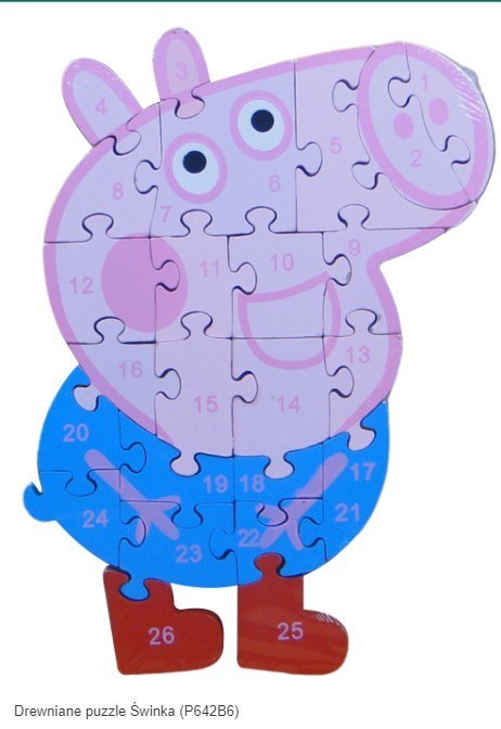 Drewniane puzzle Świnka Drewniane puzzle Świnka