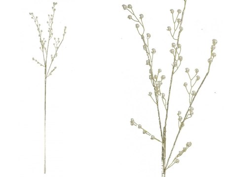Gałązka dekoracyjna z perełkami ZŁOTA 60cm | GBR-18036 Gałązka dekoracyjna z perełkami ZŁOTA 60cm | GBR-18036