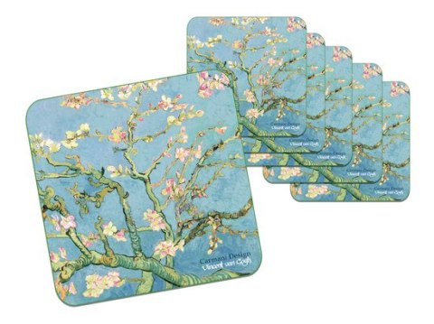 Komplet 6 podkładek korkowych - V. van Gogh Kwitnący Migdałowiec CARMANI | 830-0004 Komplet 6 podkładek korkowych - V. van Gogh Kwitnący Migdałowiec CARMANI | 830-0004